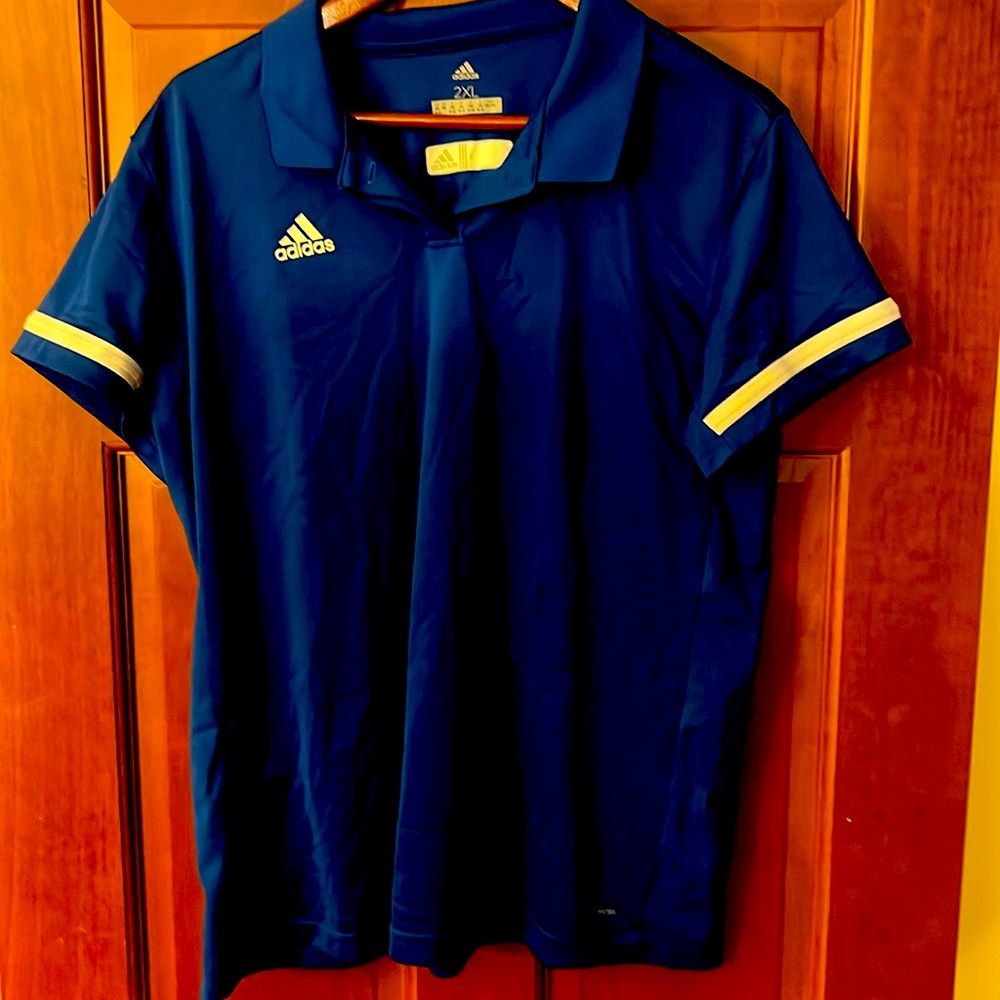 Women’s adidas polo shirt xxl blue